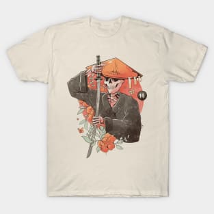 Samurai Skull - Floral Sword Death Gift T-Shirt